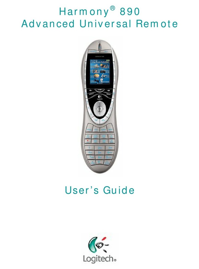 Logitech Harmony 890 User manual