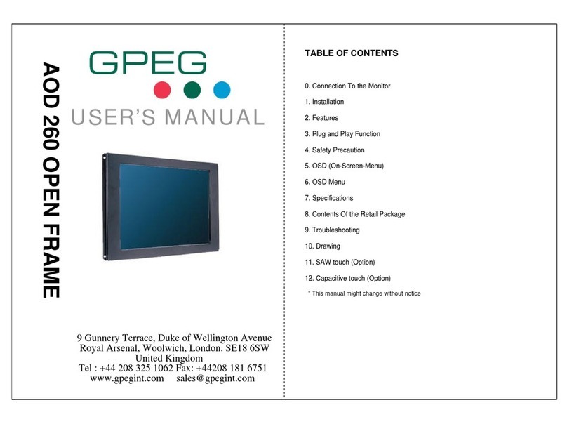 GPEG AOD260 User manual