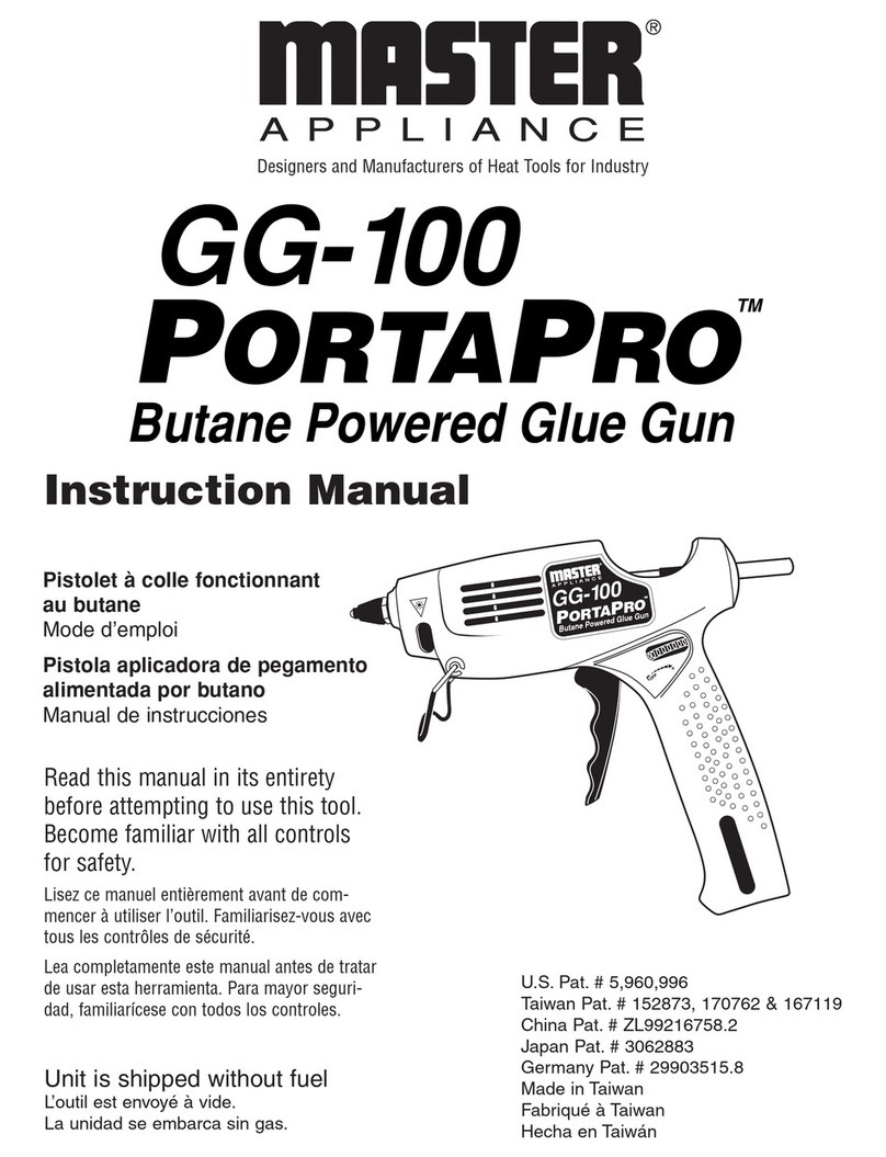 Master Appliance PORTAPRO GG-100 instruction manual