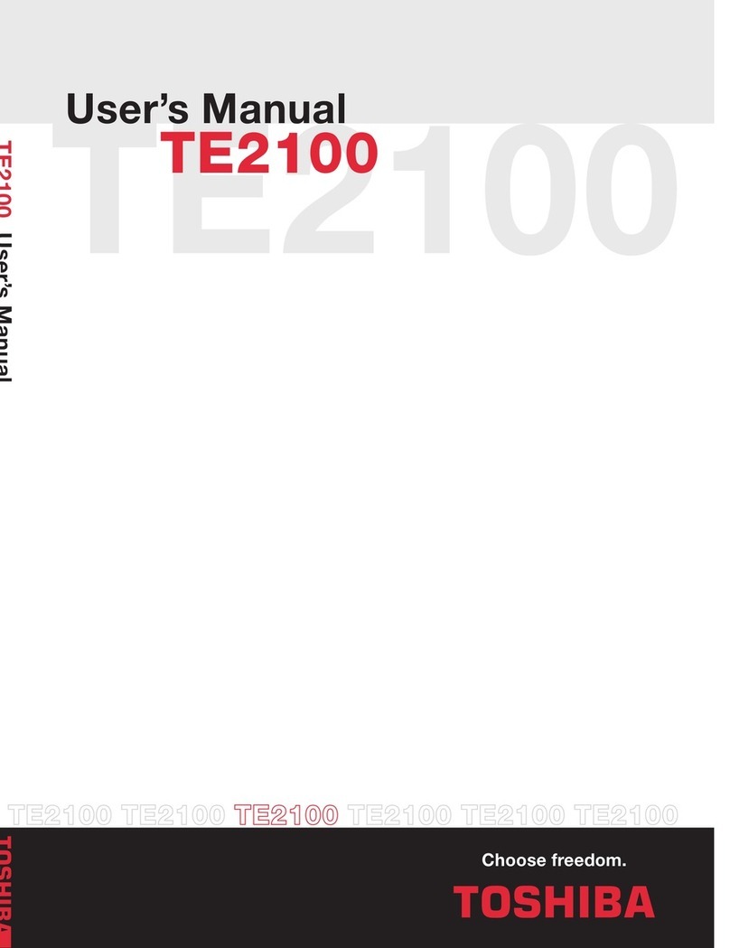 Toshiba TE2100 Series user manual
