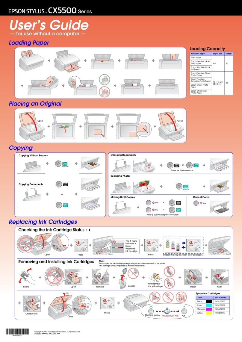 Epson Stylus CX5500 Series User manual