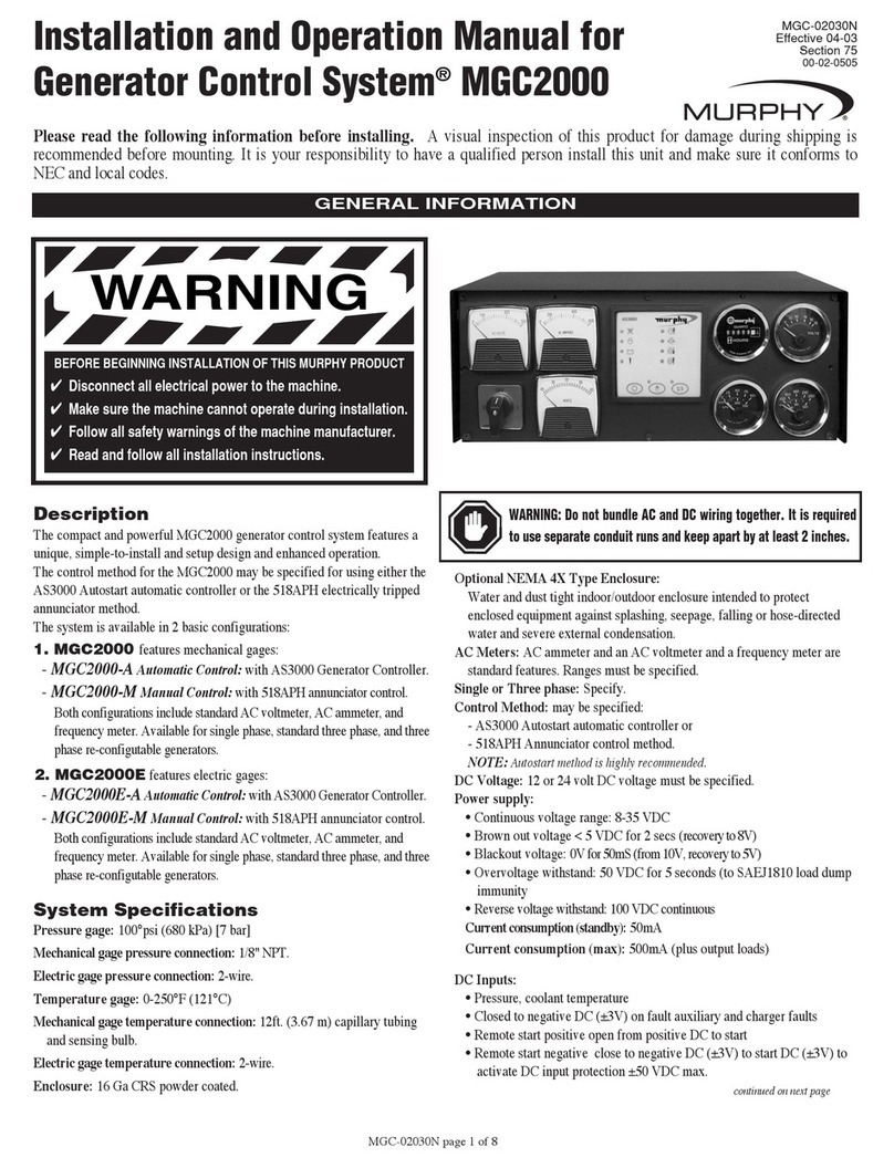 Murphy MGC2000 User manual