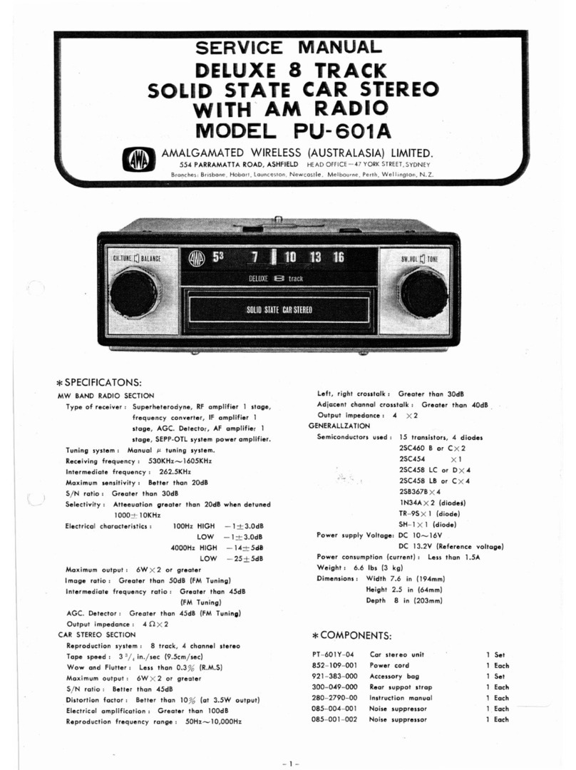 Amalgamated Wireless PU-601A Serivce manual