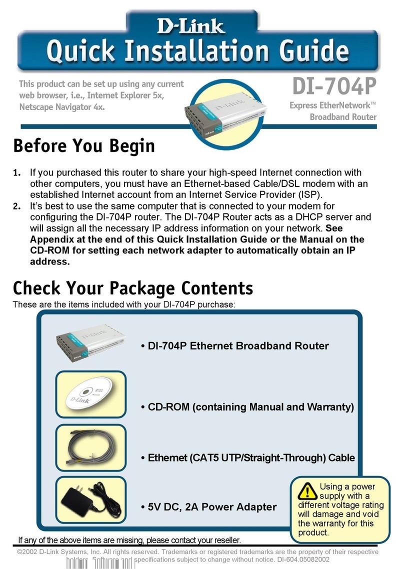 D-Link Express Ethernetwork DI-704P User manual D-Link Express Ethernetwork DI-704P User manual