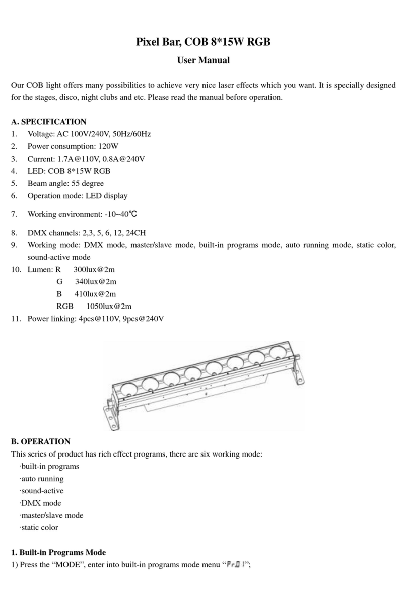 Show Tec Pixel Bar COB 8*15W RGB User manual