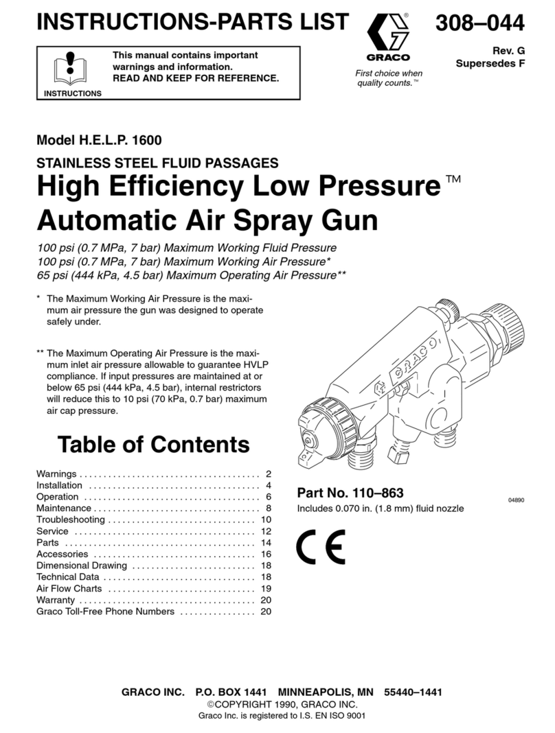 Graco H.E.L.P. 1600 Instructions-parts list