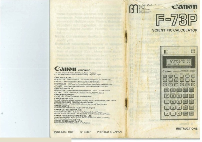 Canon F-73P User manual