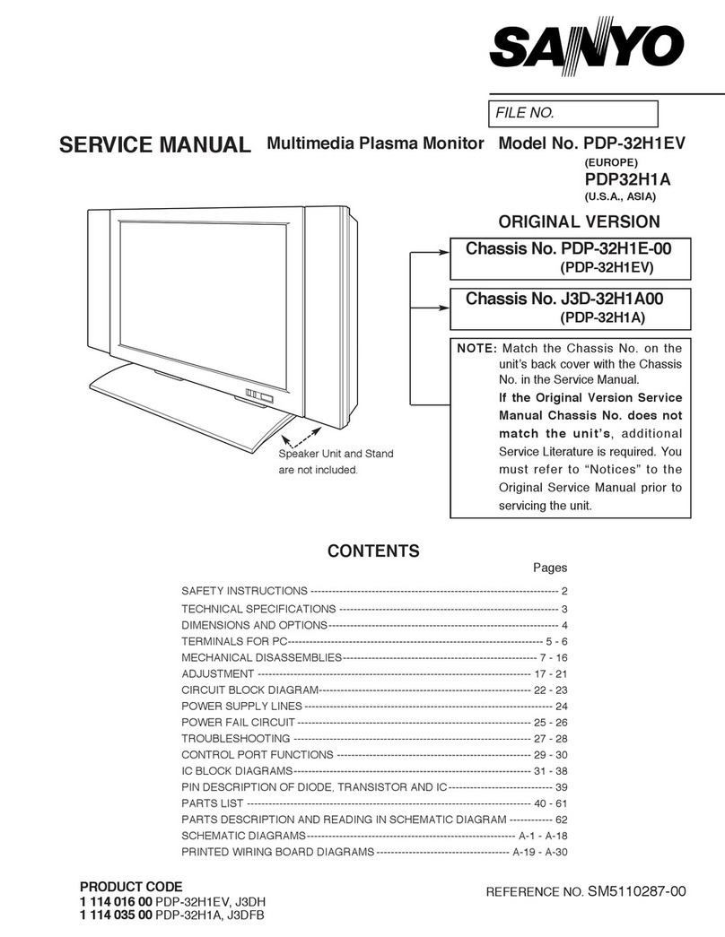 Sanyo PDP-32H1EV User manual