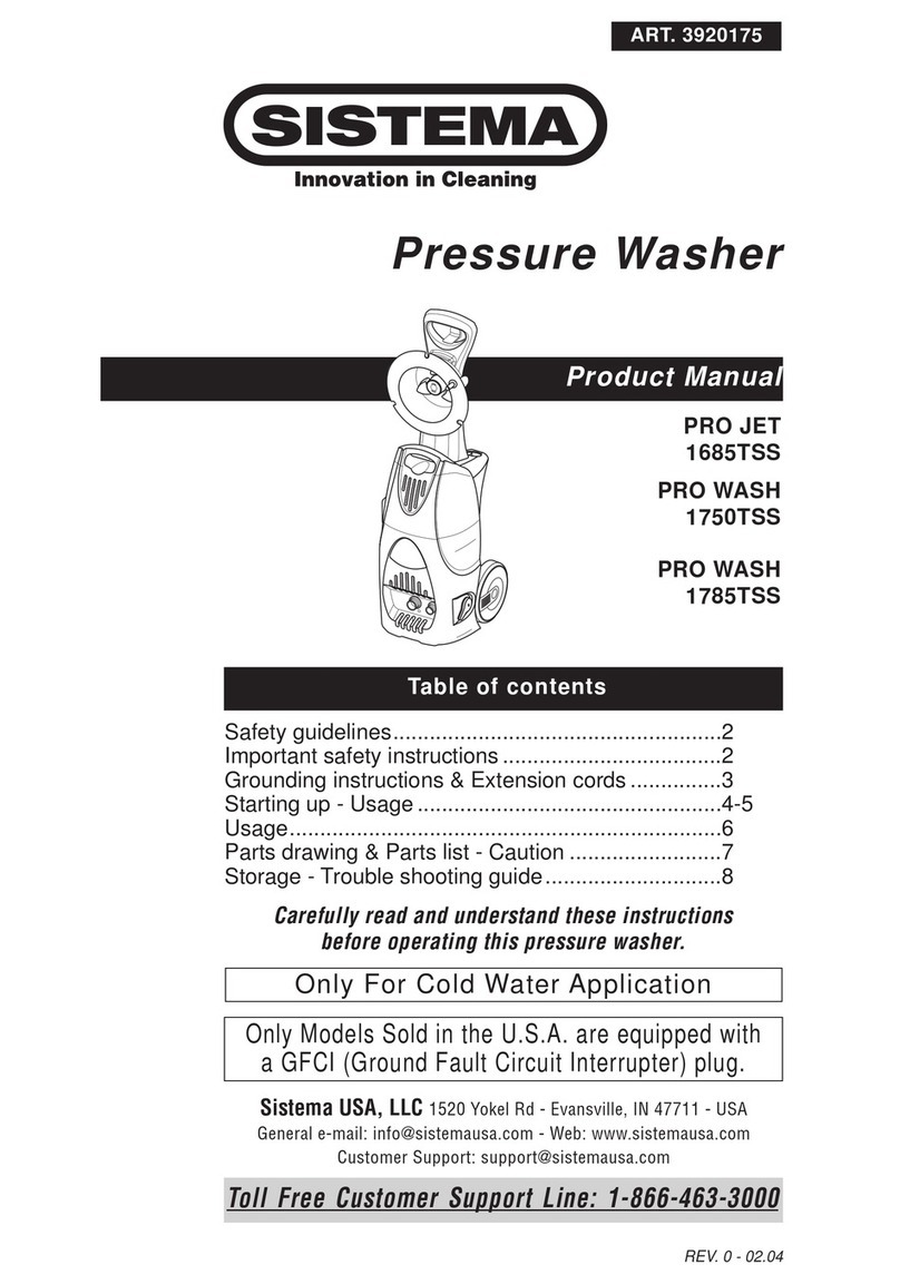 SISTEMA PRO JET 1685TSS product manual