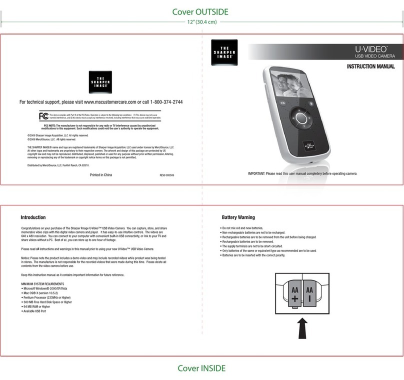 Sharper Image U-VIDEO User manual