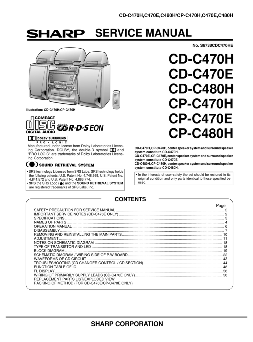 Sharp CD-C470HCD-C470E User manual
