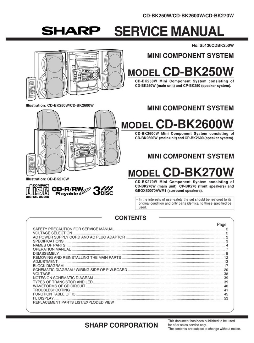 Sharp CD-BK250W User manual Sharp CD-BK250W User manual