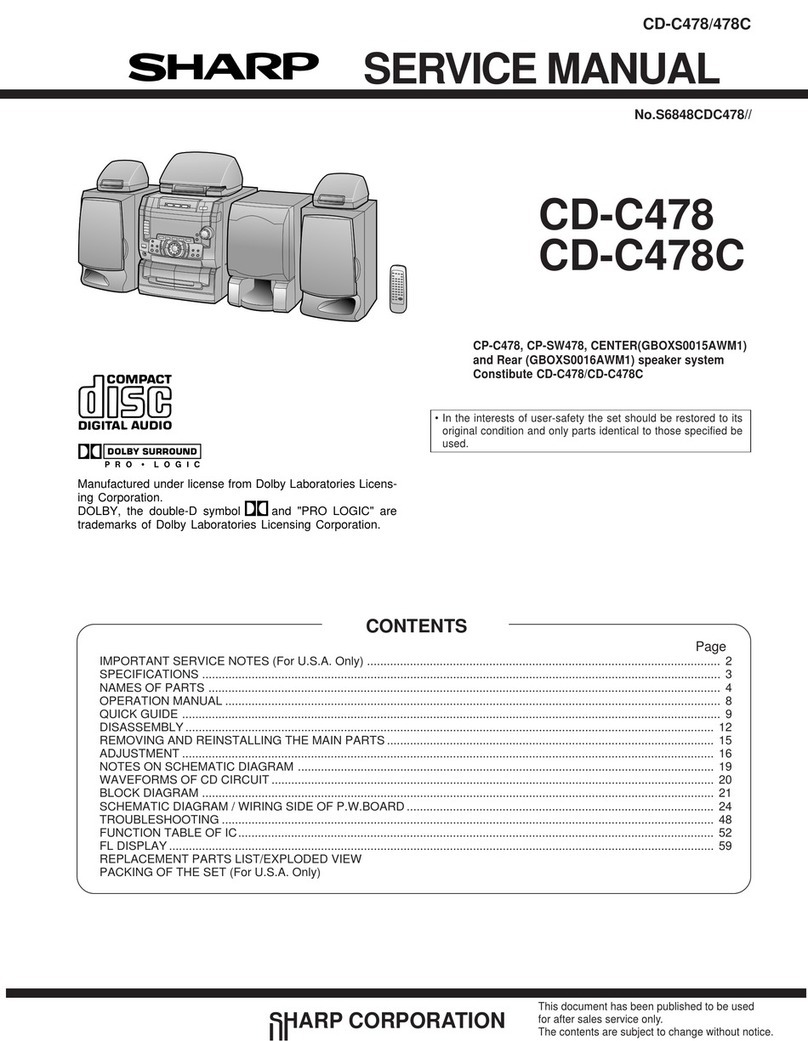 Sharp CD-C478 User manual Sharp CD-C478 User manual