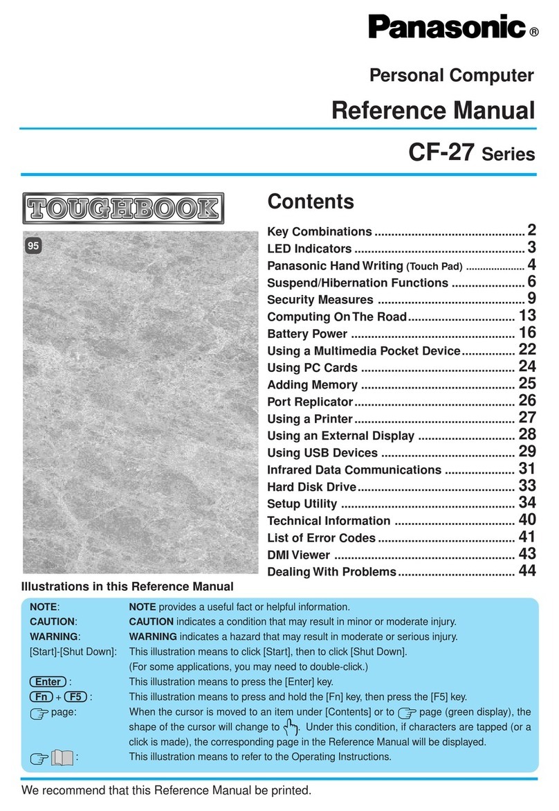 Panasonic CF-27 Series User manual Panasonic CF-27 Series User manual