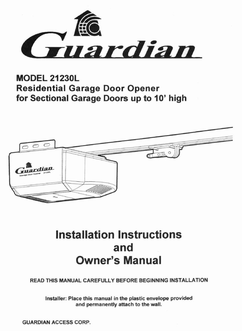 Guardian 21230L Installation instructions and owner's manual