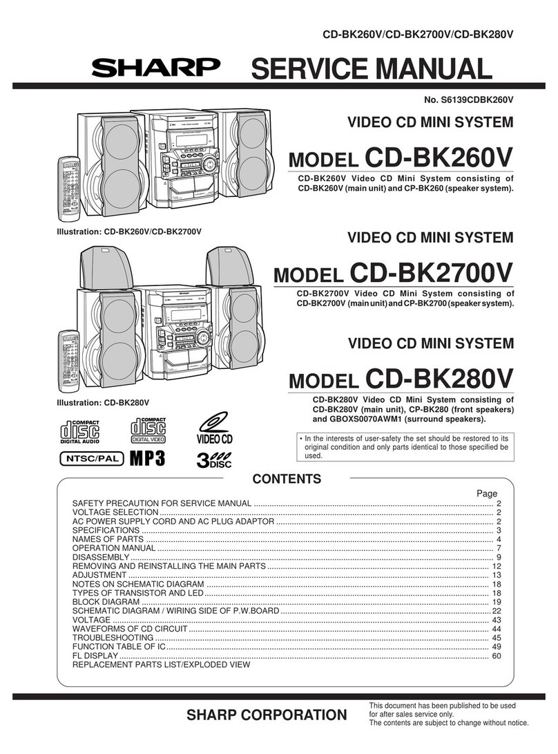 Sharp CD-BK260V User manual Sharp CD-BK260V User manual