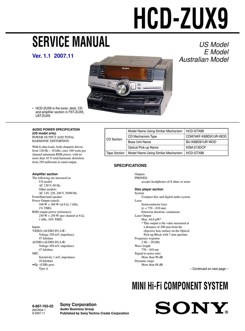 Sony HCD-ZUX9 Service manual