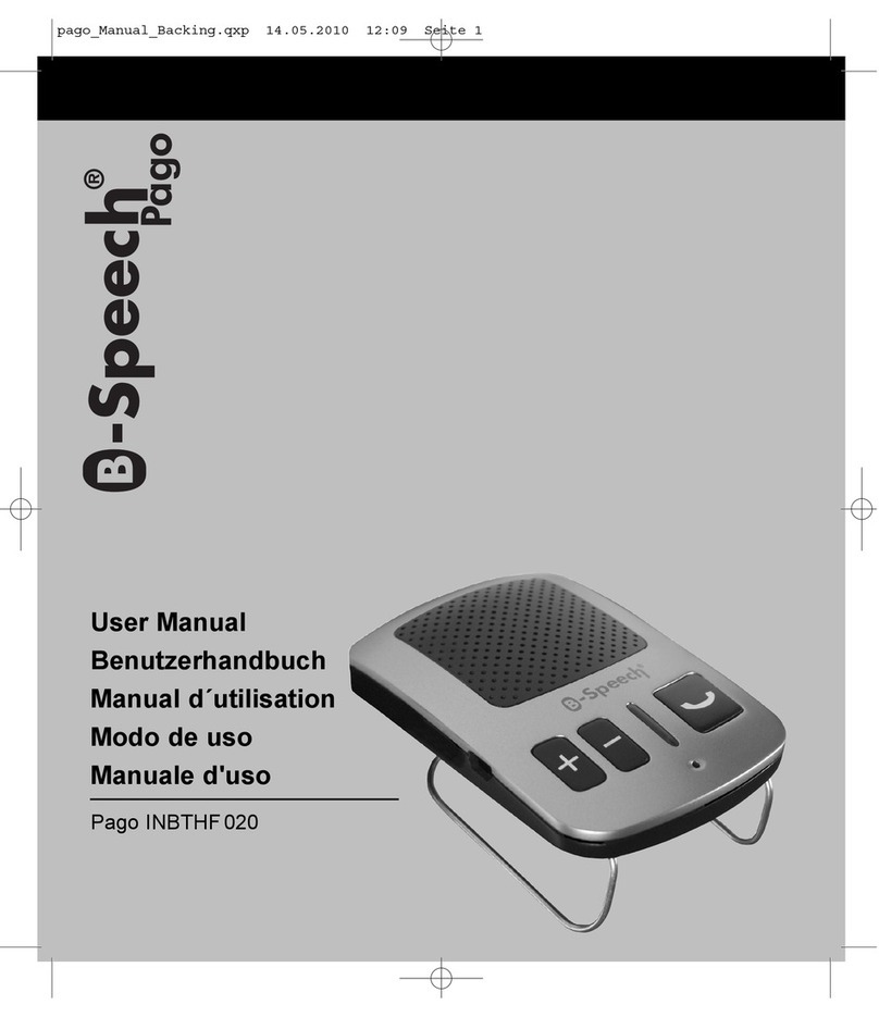 B-Speech Pago INBTHF020 user manual