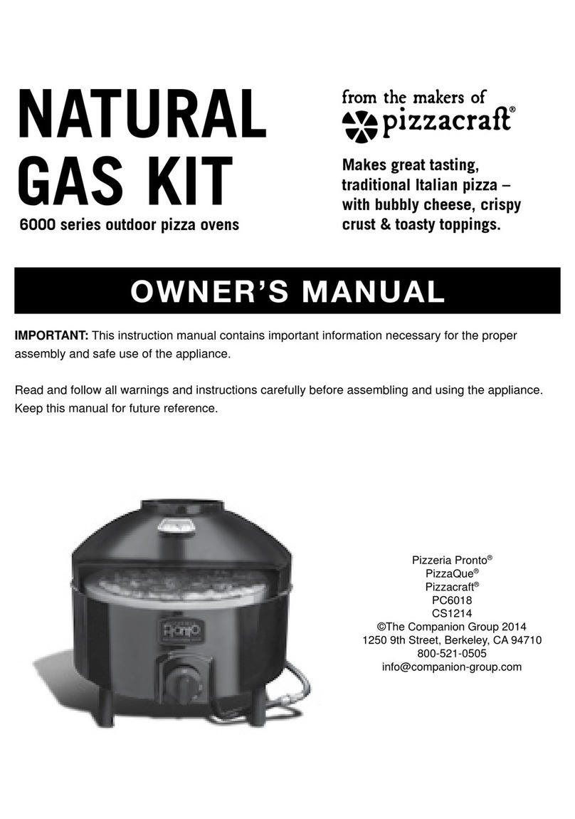Pizzacraft 6000 series owner's manual