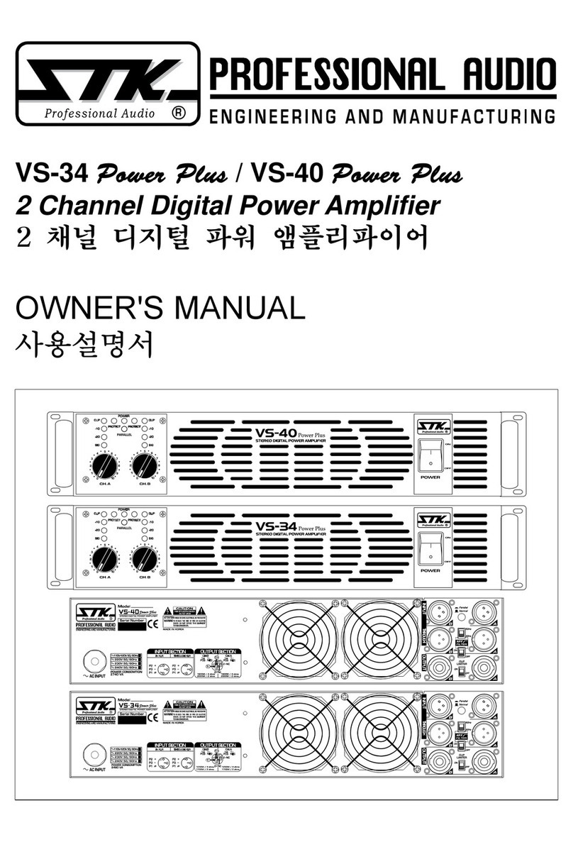 STK Professional Audio VS-34 Power Plus User manual
