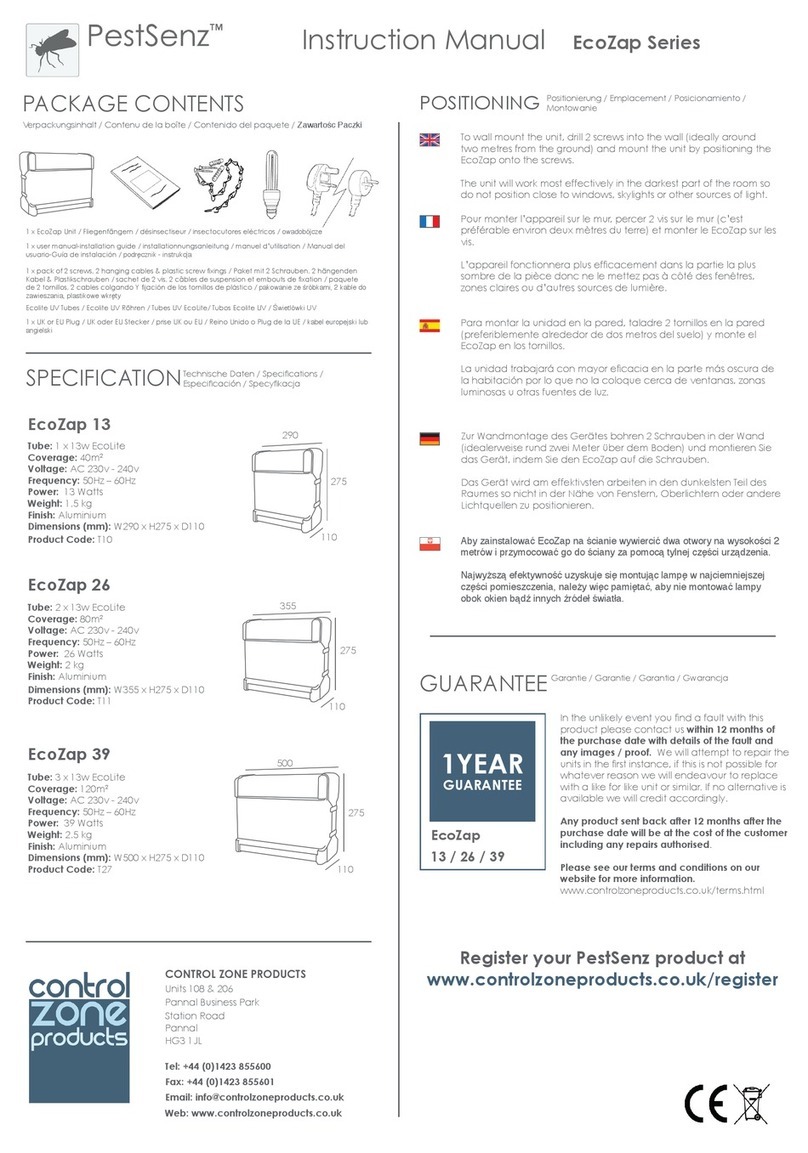 PestSenz EcoZap 13 instruction manual