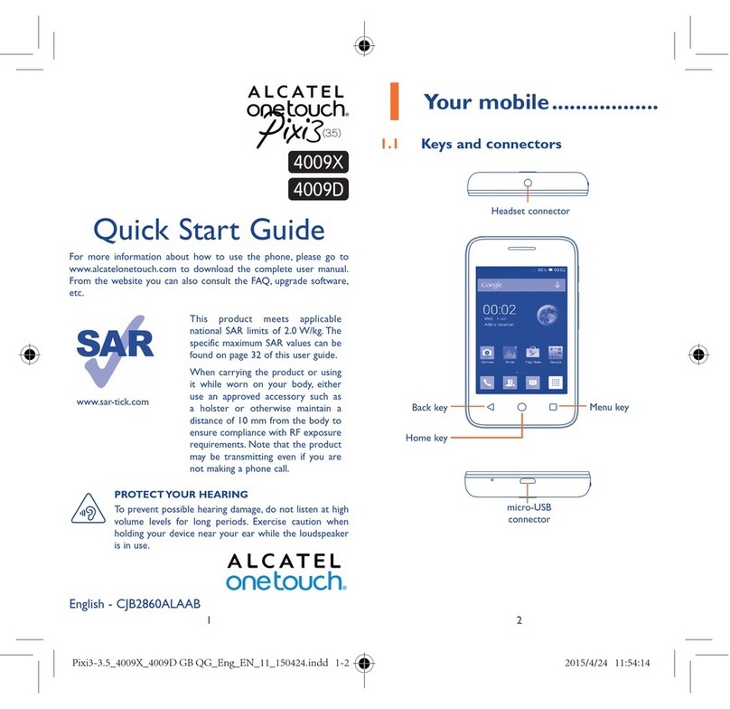 Alcatel Pixi3 4009X User manual