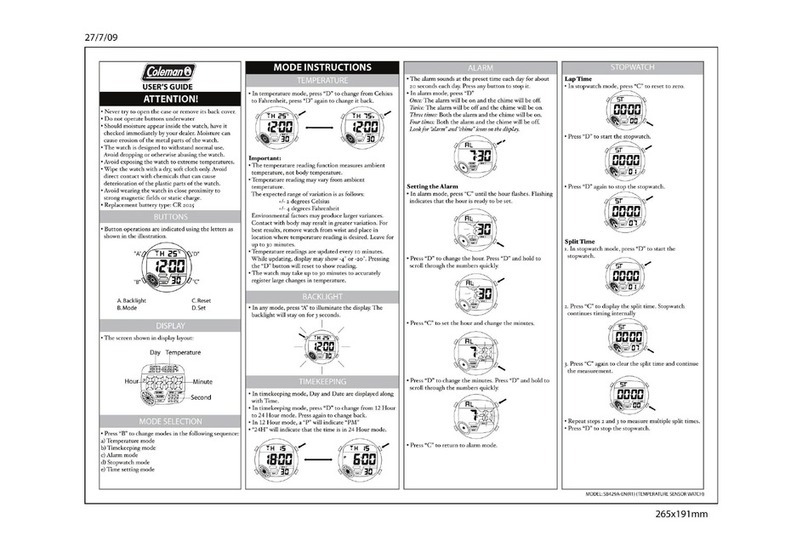 Coleman 40-118 User manual