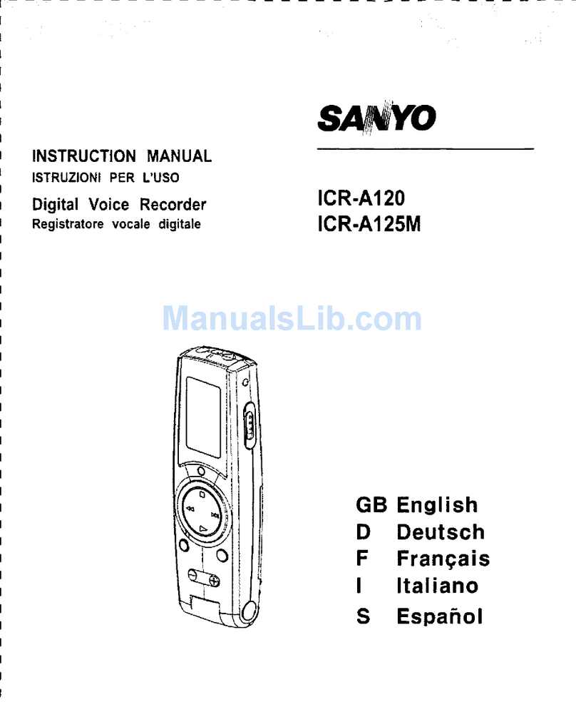 Sanyo ICR-A120 User manual
