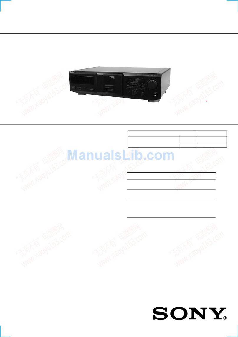 Sony TC-RE340 User manual Sony TC-RE340 User manual