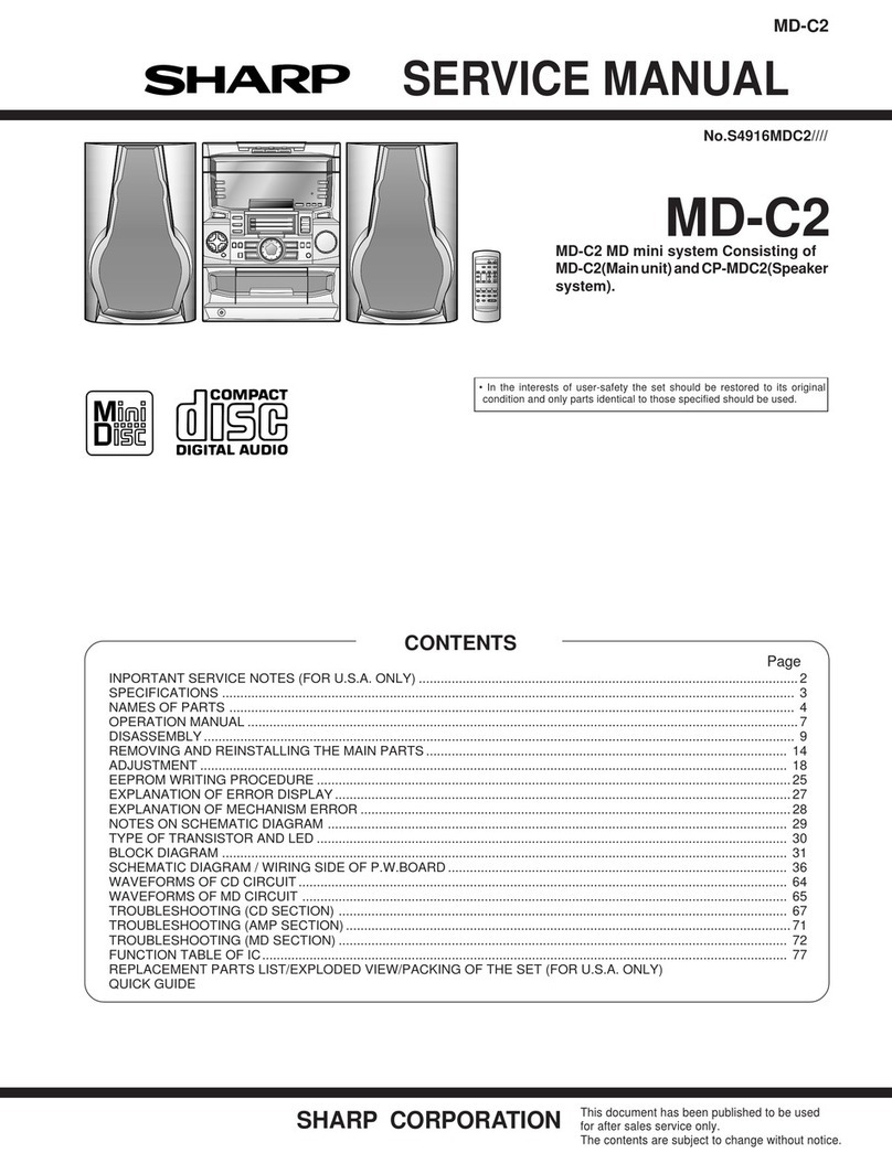 Sharp MD-C2 User manual Sharp MD-C2 User manual