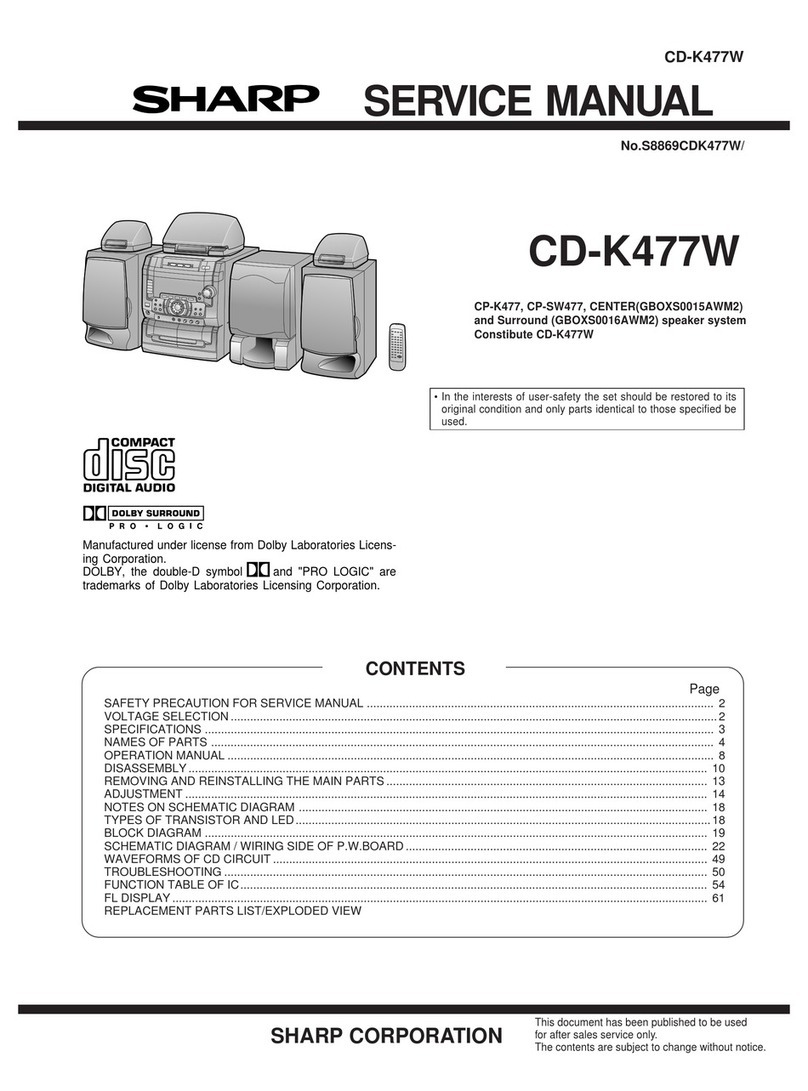 Sharp CD-K477W Service manual
