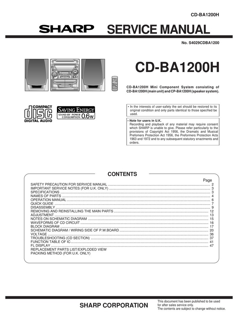 Sharp CD-BA1200H User manual