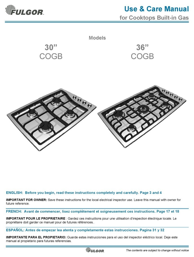 FULGOR 36" COGB User manual