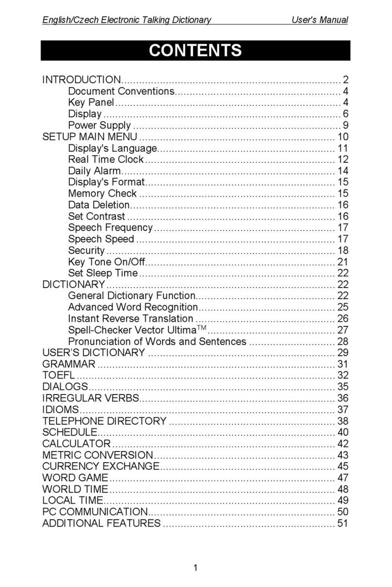 Ectaco Language Teacher ECz600T User manual