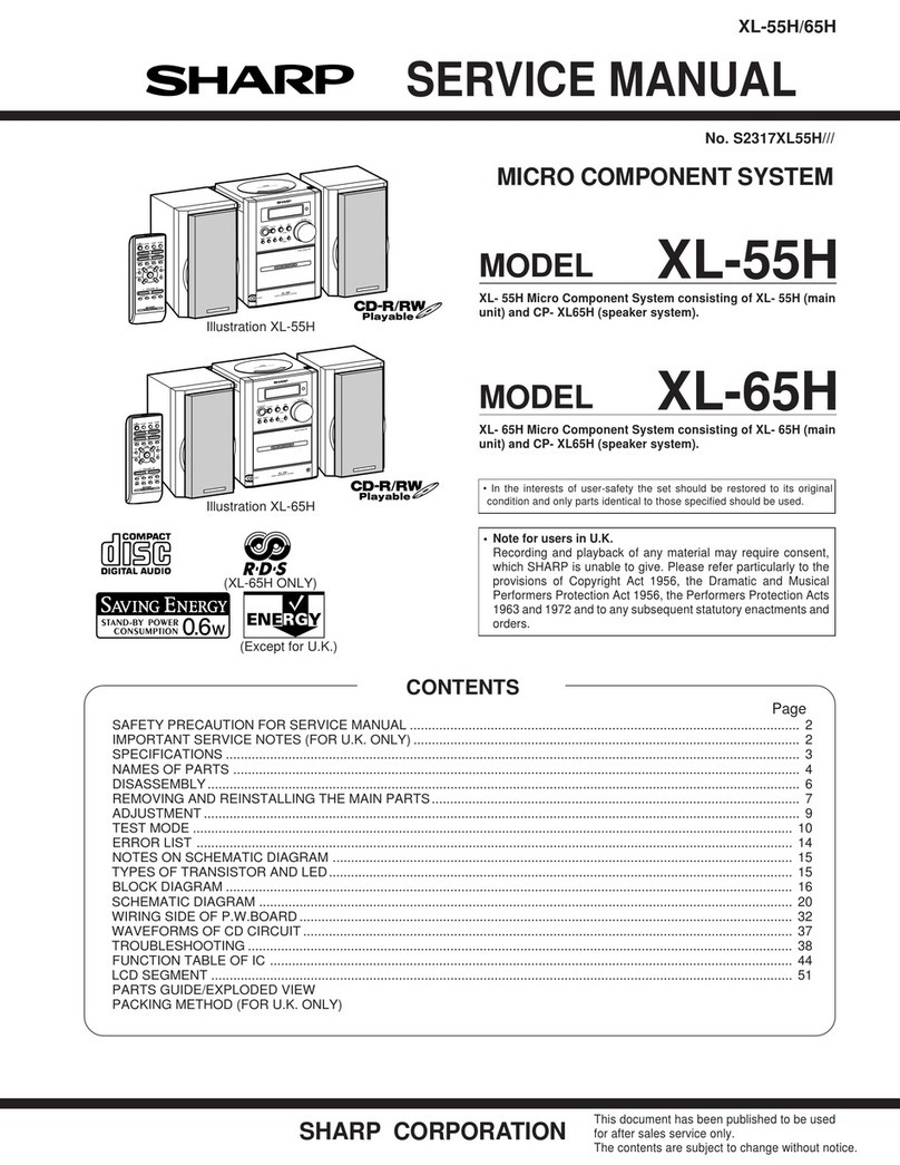 Sharp XL-55H User manual