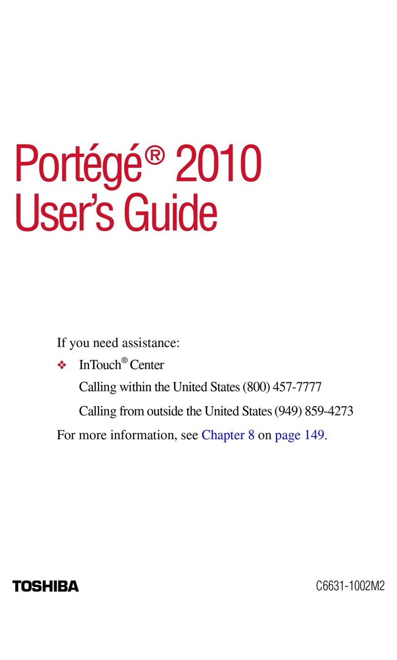 Toshiba Portege 2010 User manual