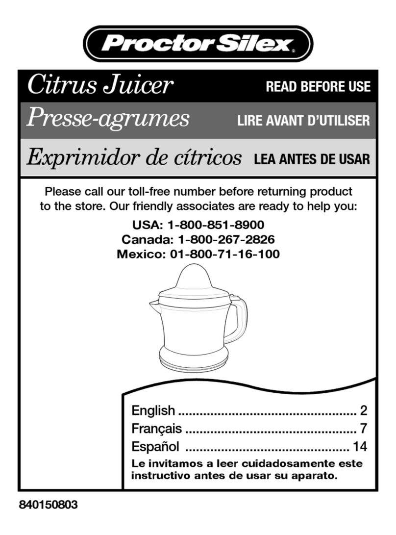 Proctor-Silex 66331 User manual