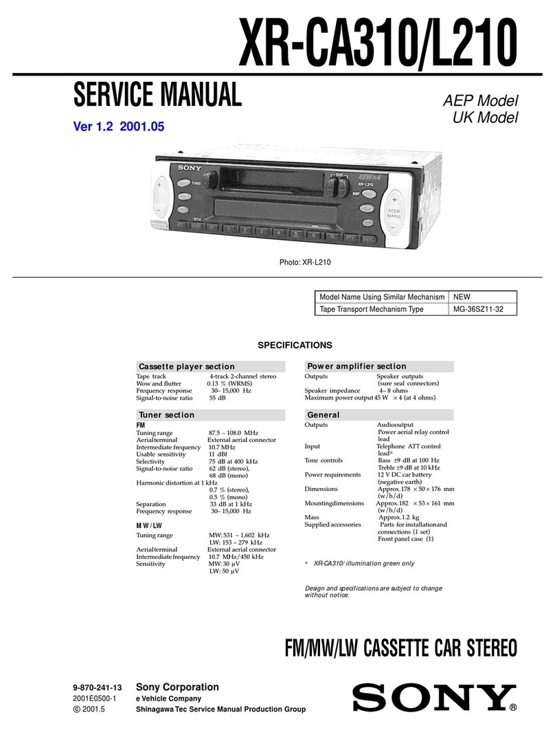 Sony XR-CA310 User manual