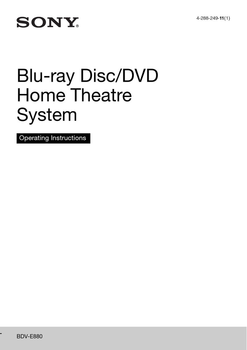 Sony BDV-E880 User manual Sony BDV-E880 User manual