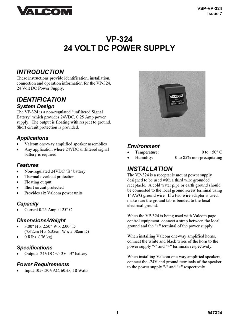 Valcom VP-324 instruction manual