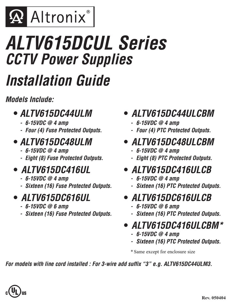 Altronix ALTV615DC44ULM User manual