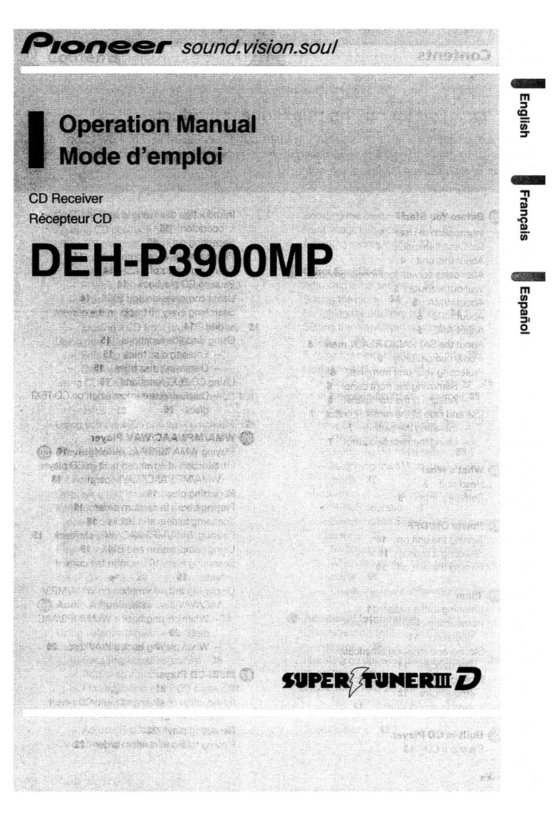Pioneer Super Tuner III DEH-P3900MP Operation manual
