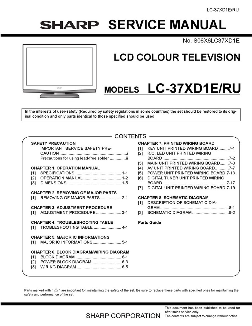 Sharp LC-37XD1E User manual