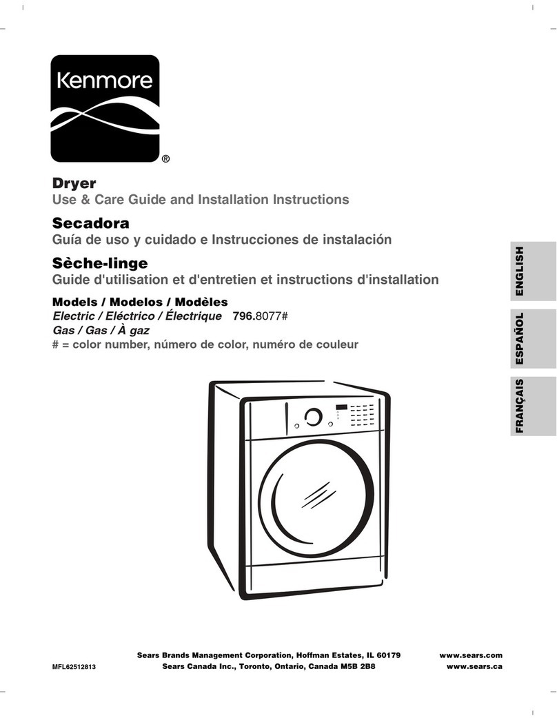 Kenmore 796.8077 series User manual