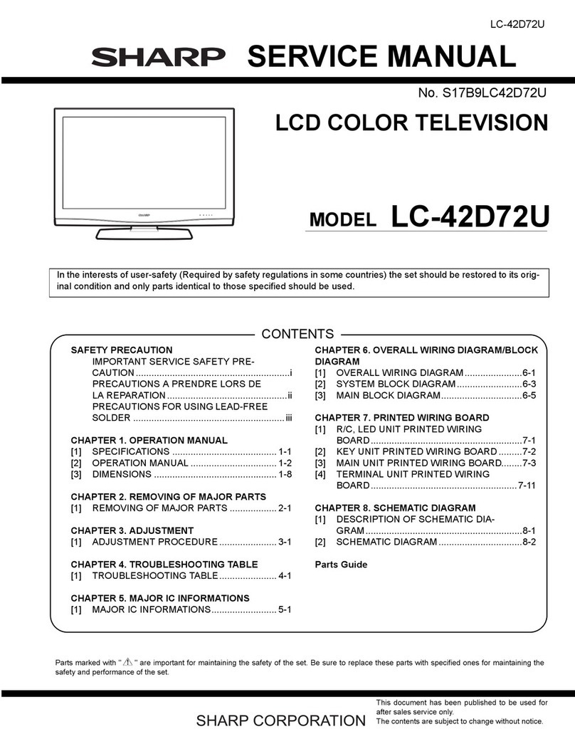 Sharp Aquos LC-42D72U User manual