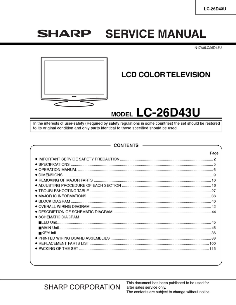 Sharp AQUOS LC-26D43U User manual