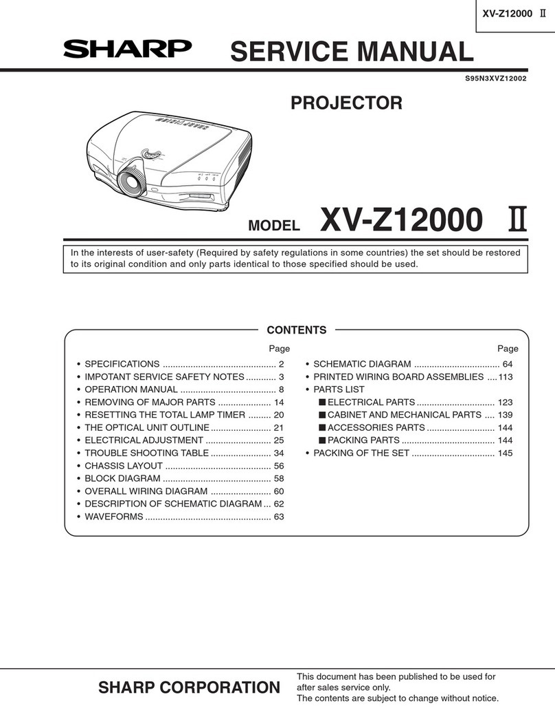 Sharp XV-Z12000 - Vision - DLP Projector User manual