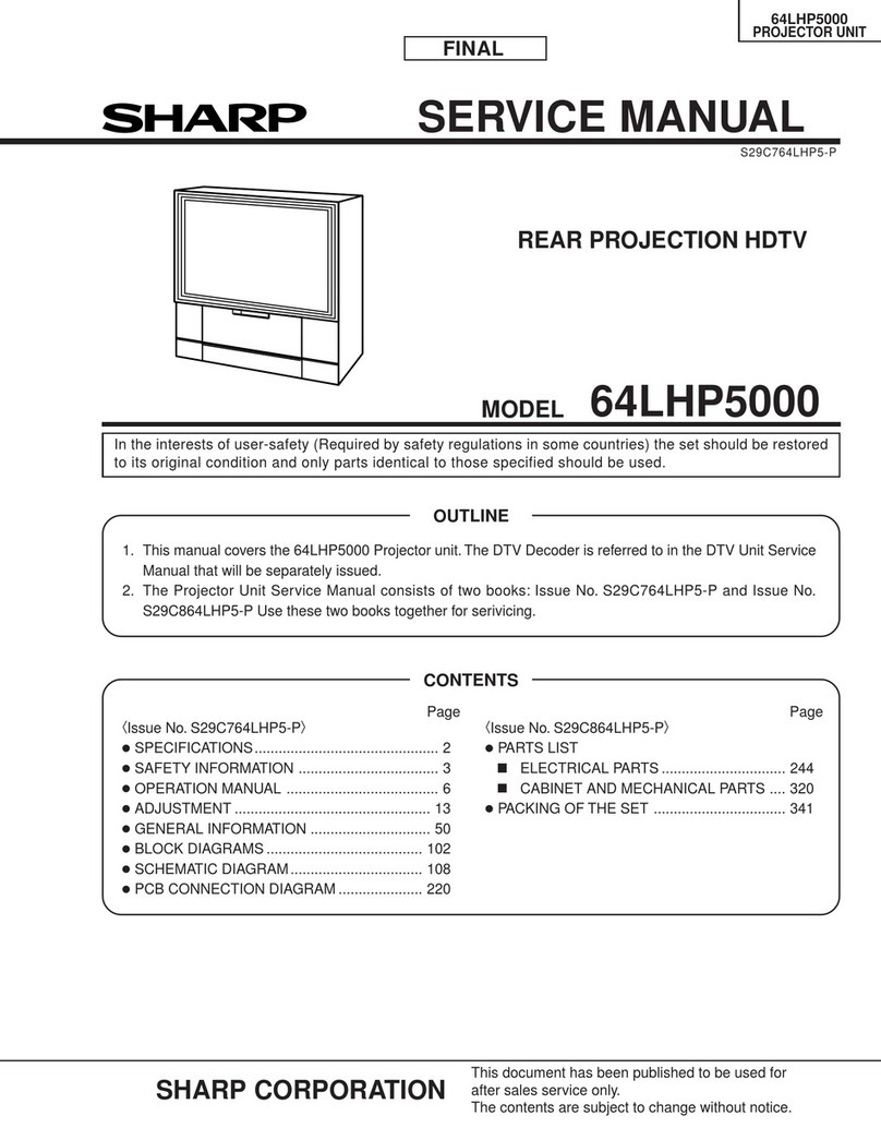 Sharp 64LHP5000 User manual Sharp 64LHP5000 User manual