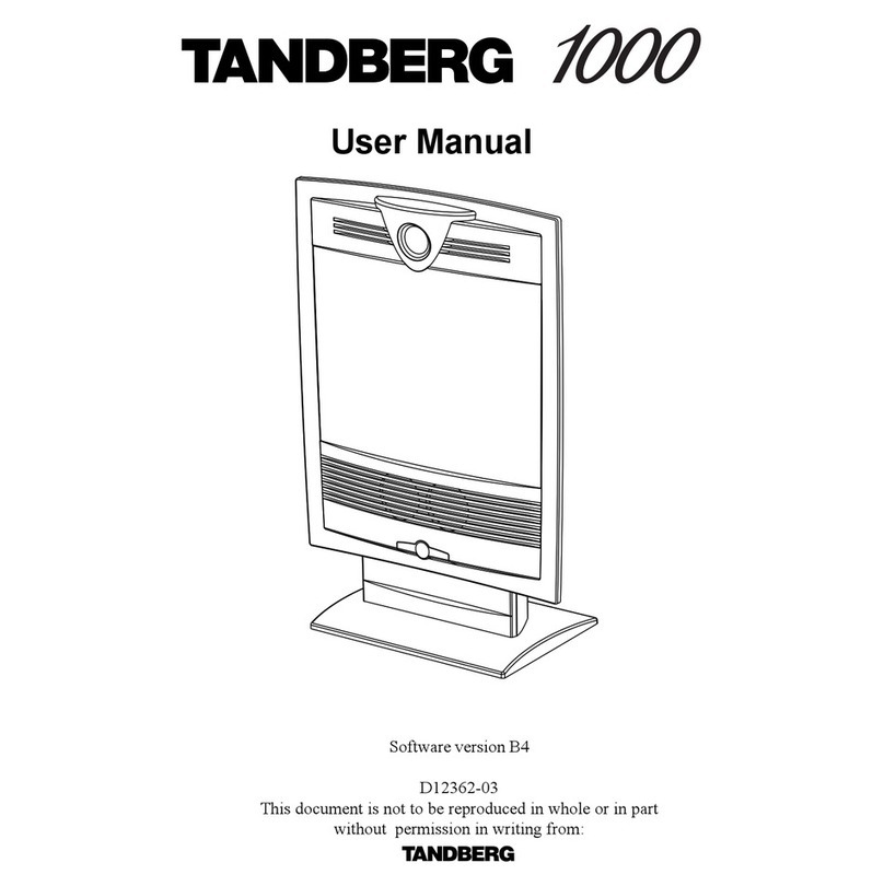 TANDBERG 1000 User manual