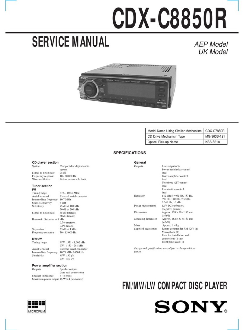 Sony CDX-C8850R User manual